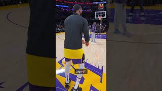 Lebron James shooting from the logo ahead of play in game!