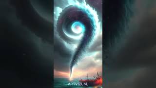 AI turn Vortex Tornado on Sea into Art🌪️