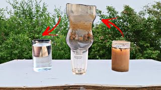 Filter Dirty water into Clean water l Making Water Purification l How to clean Dirty water at Home l