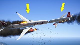 Airplane A320 Crashes Mid-Air With Airbus A350 | GTA 5