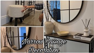 Narrow Passage/Entryway Decoration Idea||@bushrassimplelife