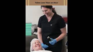 Dr. Victoria Givens Performs a FaceTite Treatment on her Patient to Lift the Chin and Neck Line.