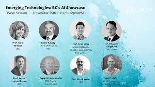 Panel Discussion - Emerging Technologies: BC's AI Showcase