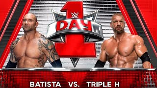 day1 Batista vs triple h WWE dream match #batista #tripleh