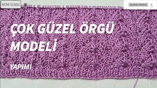 ÇOK KOLAY VE GÜZEL ÖRGÜ YELEK MODELİ