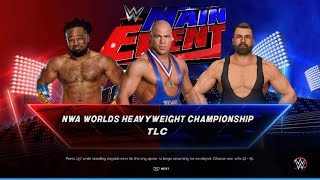 WWE 2K23 Leviathan vs Kurt Angle vs Xavier Woods