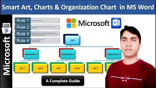 How to Create Organization Chart in Word | Smart Art Chart in Word | Hierarchy Chart in Word