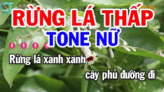 Karaoke Rừng Lá Thấp Tone Nữ  Fm || Nhạc Sống Mới || Karaoke Tuấn Kiệt