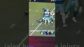 Jalen Hurtz Knee Injury on Micah Parsons Sack Eagles vs. Cowboys