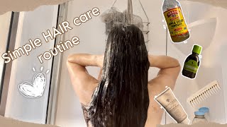 simple hair care routine 🤍