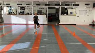 Fencing footwork exercise by foil coach Gabor Fekete