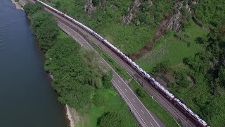 De Duitse 'Rheinstrecke' vanuit de lucht | The German 'Rheinstrecke' as seen from the air