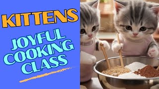 Cats in playful kitchen adventure!