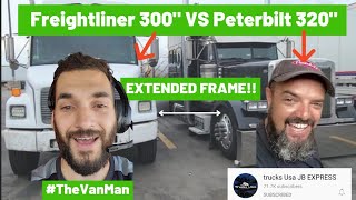 Who's setup is longer?! Peterbilt 320" VS Freightliner 300" (Trucks USA JB Express - Jean Bonato)