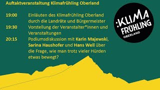 Auftaktveranstaltung Klimafrühling Oberland 2022