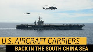 USS Ronald Reagan (CVN 76), and USS Nimitz (CVN 68) continue dual-carrier ops in the South China Sea