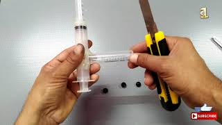 How to make an air gun with a syringe