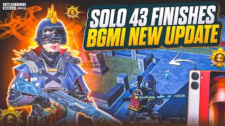 SOLO 43 FINISHES - BGMI 3.4 UPDATE 💥 IQOO NEO 9 PRO SMOOTH + 120 FPS PUBG / BGMI TEST 2024⚡