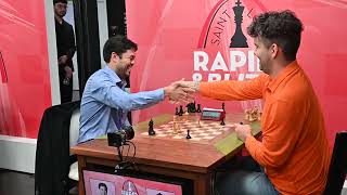 Firouzja watches Nakamura & Nepo blitz ending 2024 St. Louis Rapid & Blitz