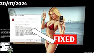 How to Fix Script hook V Critical Error | GTA V Update Error Fix 2024 ToDay