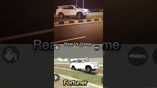 Fortuner stunt status  Real vs Game Fortuner Indian Car Simulator 3d #shorts #fortuner