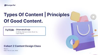 Content Design Class: Cohort 2 - Week 2