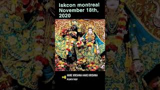 Iskcon montreal November 18th, 2020