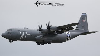 USAF Lockheed Martin C-130J Hercules 15-5831 HERKY700 arrives into RAF Fairford 30/12/23