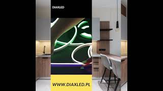 Taśma led Neon Flex .www.diaxled.pl #oświetlenieLED#taśmaNeonFlex #wnętrza#dekoracje