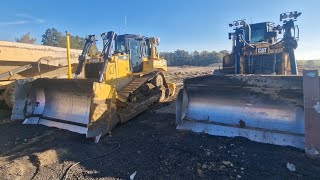 Oprava boků radlice dozeru a uložení nivelace. Repair of the dozer blade and leveling storage.