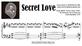 Oscar Peterson - Secret Love / from album: Terry's Tune, 1974 (transcription)