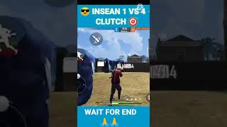 Insean 1 vs 4 clutch ⚡ free fire || #shorts #freefireshorts