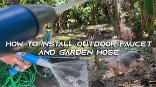 How to Make a Garden Hose with Nozzle | DIY Garden Hose | Assemble outdoor Pig Sprinkler