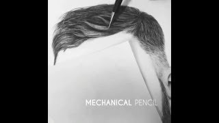 طريقة رسم الشعر للرجل بالرصاص للمبتدئين ,How I Draw Male Hair With Charcoal Pencils