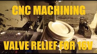 Valve relief machining on 8v Piston for Volvo 16v Head