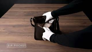 Chocolate Brown Leather Messenger Bag - On the Road  | Time Resistance Official Video