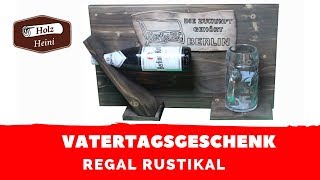 Geschenk zum Vatertag Hertha Fan Bild Rustikal Regal