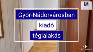 Kiadó 2,5 szobás lakás Győr Nádorvárosban