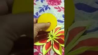 Beautiful origami flower 🌺🌹💐 wall hanging #shortvideo #shorts #youtubeshorts #trendingshorts #viral