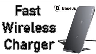 Baseus Fast Qi Wireless Charger Pad Stand for Samsung and iPhone