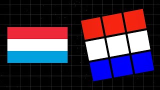 LUXEMBOURG FLAG on the Rubik's Cube 3x3 🇱🇺