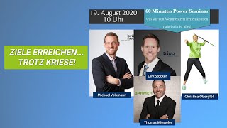 Ziele erreichen trotz Krise - Vortrag Dirk Stöcker auf dem Onlinekongress 2020