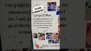 Roka Ceremony Special Photo Frame 💕 #frame #youtubeshorts #viral