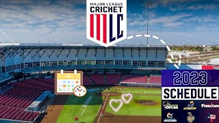 Major league cricket 2023 full schedule |MLC schedule announced ||Cricket World