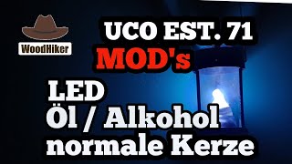 UCO EST. 71 Mod's: LED - Öl - normale Kerze