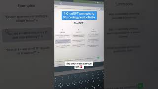 4 ChatGPT Prompts to 10x coding productivity #chatgpt #chatgptprompts