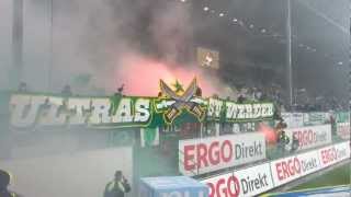 Greuther Fürth - Werder Bremen Pyro und Support Gästeblock Werder Bremen Ultras 2012