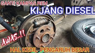 Cara ganti kampas rem belakang KIJANG DIESEL,perhatikan hal kecil yg jangan ketinggalan!