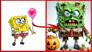 SpongeBob SquarePants as ZOMBIES 2024 - All Characters