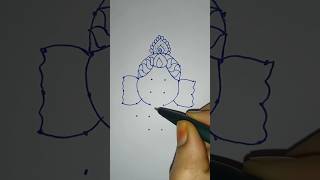 Easy Lord Ganesha drawing with dots#simplerangoli #shorts#trendingshorts